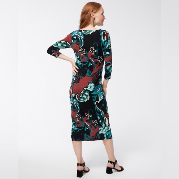 CHICO’S Petite Traveler Floral Dress Size 1 Medium/8 - Picture 3 of 11